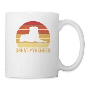 Vintage Retro Great Pyrenees Dog Lover - Mug - white - Right