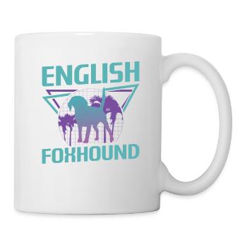 Retro englischer Foxhound-Hundeliebhaber - Tasse - Weiß - Rechts