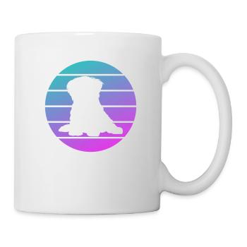 Rétro Pékinois Dog Lover - Mug blanc - blanc - Droite