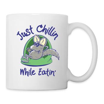 Chinchilla Wildlife Haustier Nagetier Essen - Tasse - Weiß - Rechts