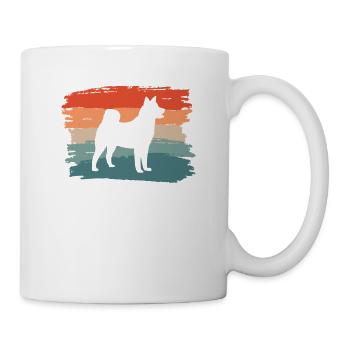 Retro Shiba Inu Hundeliebhaber - Tasse - Weiß - Rechts