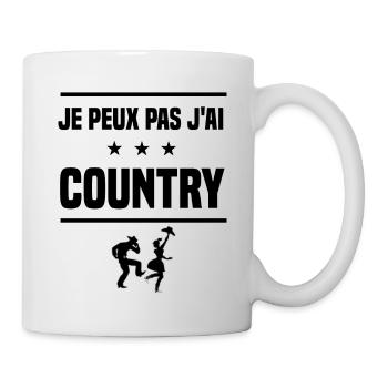j'peux pas j'ai country humour - Mug blanc - blanc - Droite