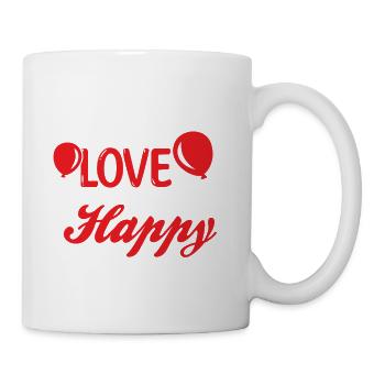 Réveillon du Nouvel An, Paix, Amour, Bonne Année - Mug blanc - blanc - Droite