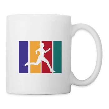 Lustiges Marathon Läufer Laufen Cross Country - Tasse - Weiß - Rechts
