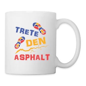 Lustiges Marathon Läufer Laufen Cross Country - Tasse - Weiß - Rechts