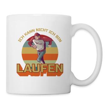 Lustiges Marathon Läufer Laufen Cross Country - Tasse - Weiß - Rechts