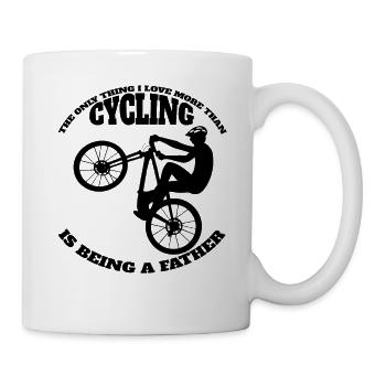 Fahrrad Vater Radfahren Papa Radeln Fahrradtour - Tasse - Weiß - Rechts