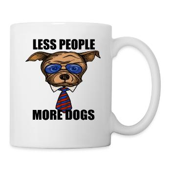 Less people more dogs - Mug blanc - blanc - Droite