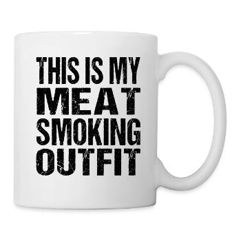 This is my meat smoking Outfit - Barbecue - Mug - white - Right
