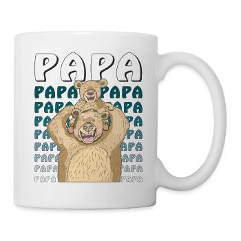 BÄR PAPA KIND PAPA - Tasse - Weiß - Rechts