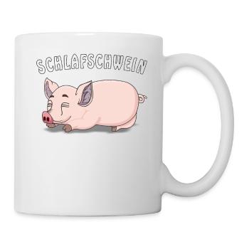 SCHLAFSCHWEIN - Tasse - Weiß - Rechts