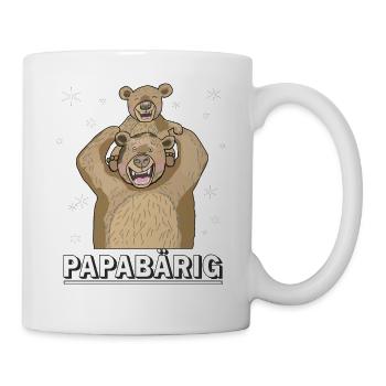 BÄR PAPA KIND PAPABÄRIG - Tasse - Weiß - Rechts