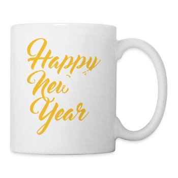 Réveillon du Nouvel An, Paix, Amour, Bonne Année - Mug blanc - blanc - Droite