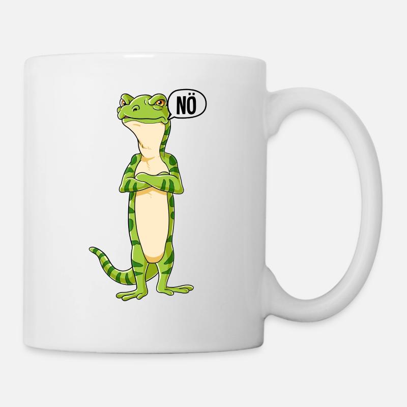 Gecko Nö - Tasse - Weiß
