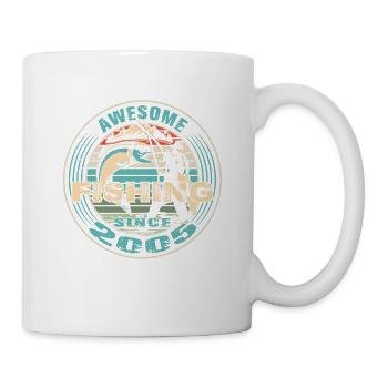 Génial depuis 2005. Angel, l’anniversaire du pêcheur - Mug blanc - blanc - Droite