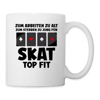 Zum arbeiten zu alt Skat top fit - Tasse - Weiß - Rechts