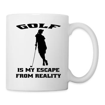 Golf Golfschläger Spruch Golfball Golfspielerin - Tasse - Weiß - Rechts