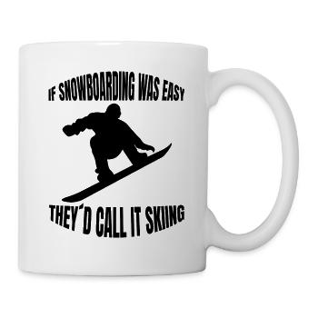 Snowboard disant snowboarders sports d’hiver - Mug blanc - blanc - Droite