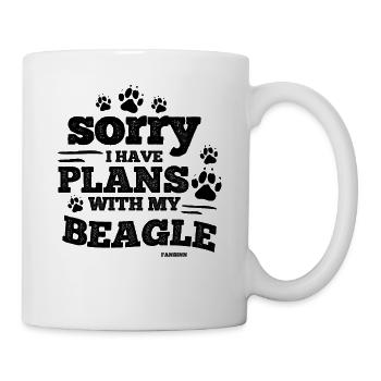 keine Zeit Beagle Hund Haustier - Tasse - Weiß - Rechts