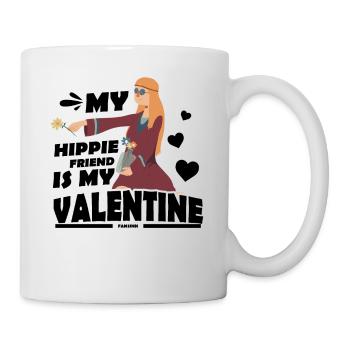 Hippie Blume Herzen Frau Mädchen - Tasse - Weiß - Rechts