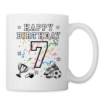 Football Anniversaire 7 ans Maillot de football Football - Mug blanc - blanc - Droite