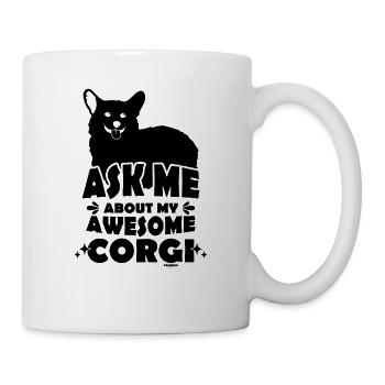 Corgi Hund - Tasse - Weiß - Rechts