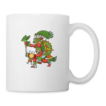 Dieu aztèque du soleil - Tonatiuh - Mug blanc - blanc - Droite
