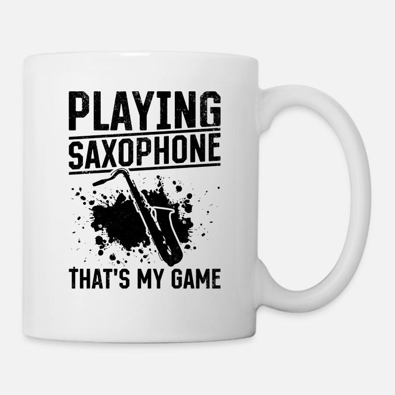 Playing Saxophone That's My Game Saxophone Player - Tasse - Weiß