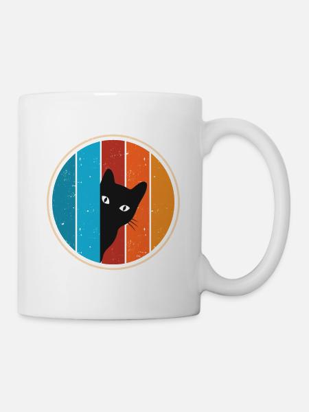 Lustige Katze Blick - Tasse - Weiß