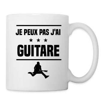 j'peux pas j'ai guitare rock humour - Mug blanc - blanc - Droite