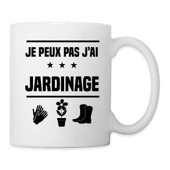 j'peux pas j'ai jardinage humour - Mug blanc - blanc - Droite