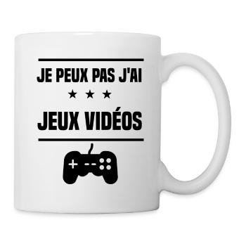 j'peux pas j'ai jeux vidéos humour - Mug blanc - blanc - Droite