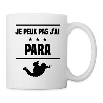 j'peux pas j'ai para humour - Mug blanc - blanc - Droite
