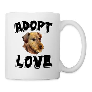 Adopt Dog Love Airedale Terrier Irish Terrier - Mug - white - Right