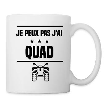 j'peux pas j'ai quad humour - Mug blanc - blanc - Droite