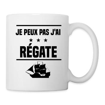 j'peux pas j'ai régate humour - Mug blanc - blanc - Droite