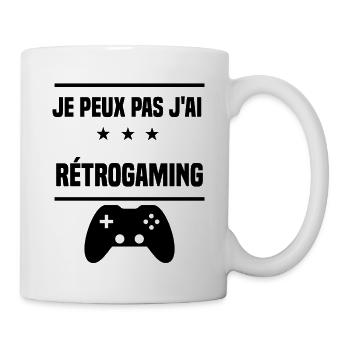 j'peux pas j'ai rétrogaming humour - Mug blanc - blanc - Droite