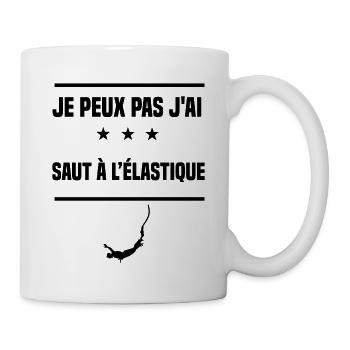 j'peux pas j'ai saut à l'élastique humour - Mug blanc - blanc - Droite