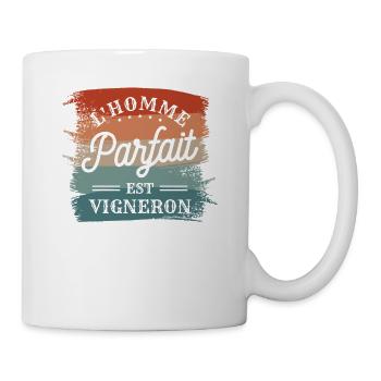 L'Homme Parfait Est Vigneron Viticole - Mug blanc - blanc - Droite