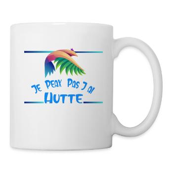 Je peux pas j'ai hutte - idée cadeau humoristique - Mug blanc - blanc - Droite