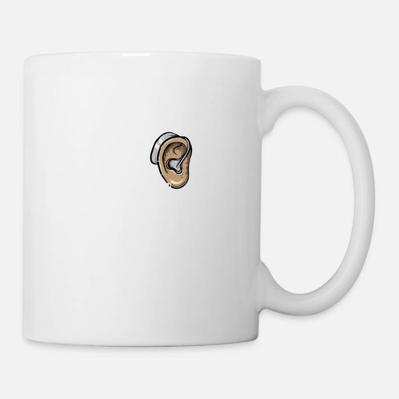 Aide auditive sourde malentendante Langue des signes - Mug blanc - blanc