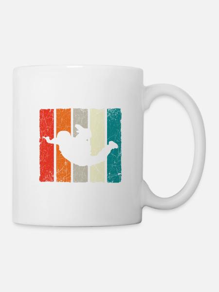 Skydive Skydiver Fallschirmspringer Fallschirm - Tasse - Weiß