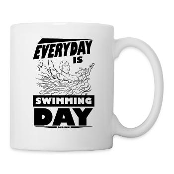 Schwimmen Bademeister Schwimmkurs Freibad Geschenk - Tasse - Weiß - Rechts