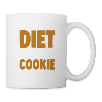 Une alimentation équilibrée est un biscuit dans chaque main - Mug blanc - blanc - Droite