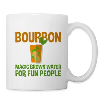 Bourbon, Magic Brown Water For Fun People 2 - Tasse - Weiß - Rechts