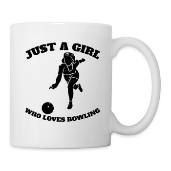 quilles de bowling fille quille boule de bowling melon - Mug blanc - blanc - Droite