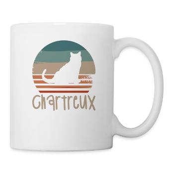 Vintage Retro Chartreux Cat Lover - Mug blanc - blanc - Droite