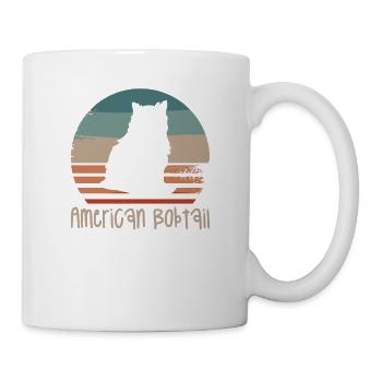 Vintage Retro American Bobtail Cat Lover - Mug - white - Right
