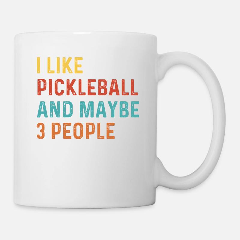 Jeu de mots amusant pour joueur de pickleball - Mug blanc - blanc