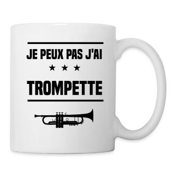 j'peux pas j'ai trompette instrument humour - Mug blanc - blanc - Droite